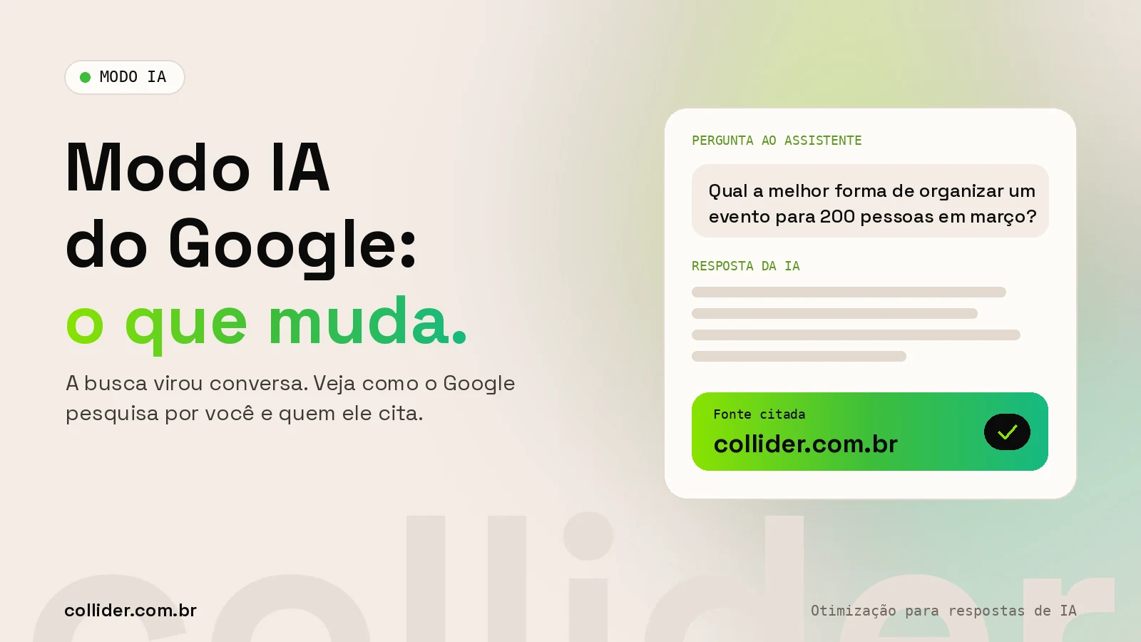 Modo IA do Google: assistente de IA respondendo uma pergunta complexa e citando a Collider